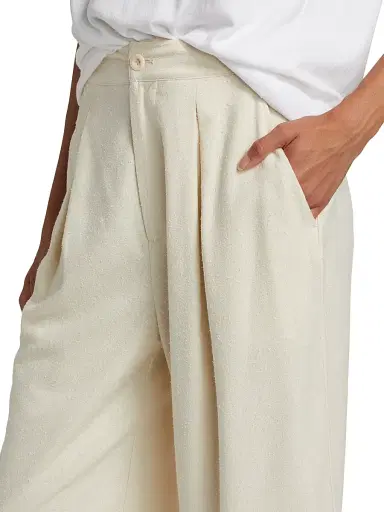 Jenni Kayne Women's Textured Silk Relaxed-Fit Trousers - Ivory - Size 12 | Thumbnail 6 Jenni Kayne Women's Textured Silk Relaxed-Fit Trousers - Ivory - Size 12 | Thumbnail 6