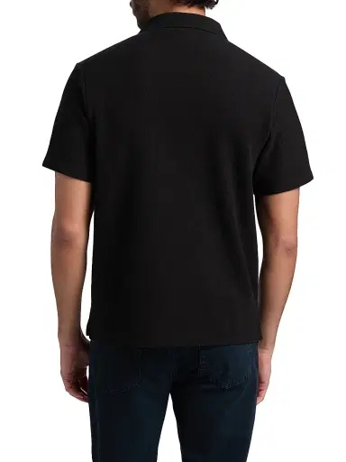 Frame Men's Johnny Collar Polo Shirt - Black - Size XXL | Thumbnail 5 Frame Men's Johnny Collar Polo Shirt - Black - Size XXL | Thumbnail 5