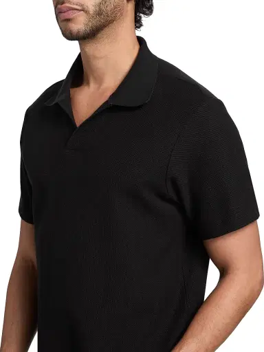 Frame Men's Johnny Collar Polo Shirt - Black - Size XXL | Thumbnail 6 Frame Men's Johnny Collar Polo Shirt - Black - Size XXL | Thumbnail 6