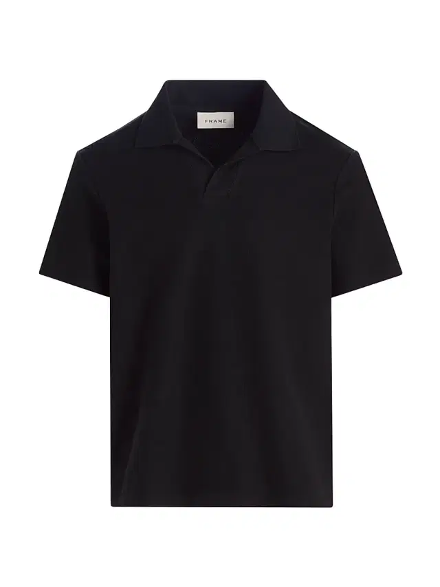 FRAME Men's Johnny Collar Polo Shirt - Black
