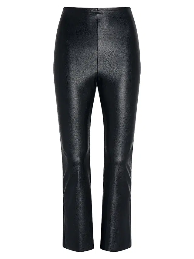 Commando Women's Faux Leather Crop Flare Pant - Black