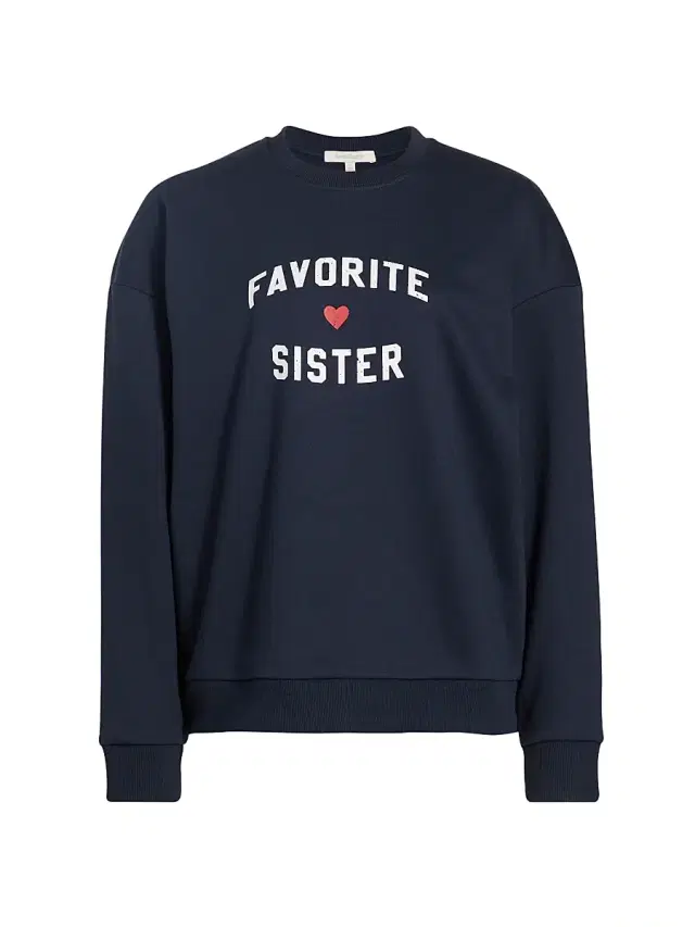 Women's Favorite Sister Heart Logo Sweatshirt - Navy