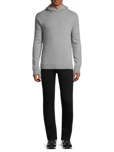 Greyson Men's Koko Wool & Cashmere Hoodie - Light Grey - Size Small | Thumbnail 2 Greyson Men's Koko Wool & Cashmere Hoodie - Light Grey - Size Small | Thumbnail 2