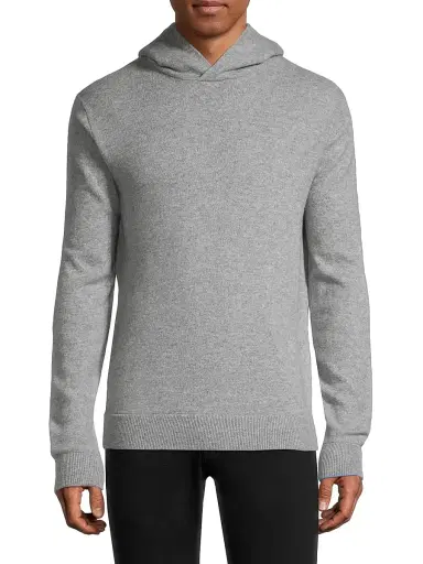 Greyson Men's Koko Wool & Cashmere Hoodie - Light Grey - Size Small | Thumbnail 3 Greyson Men's Koko Wool & Cashmere Hoodie - Light Grey - Size Small | Thumbnail 3