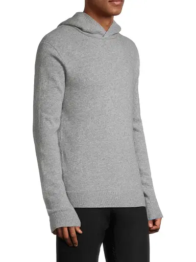 Greyson Men's Koko Wool & Cashmere Hoodie - Light Grey - Size Small | Thumbnail 4 Greyson Men's Koko Wool & Cashmere Hoodie - Light Grey - Size Small | Thumbnail 4