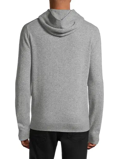 Greyson Men's Koko Wool & Cashmere Hoodie - Light Grey - Size Small | Thumbnail 5 Greyson Men's Koko Wool & Cashmere Hoodie - Light Grey - Size Small | Thumbnail 5