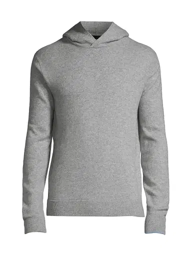 Greyson Men's Koko Wool & Cashmere Hoodie - Light Grey - Size Small | Thumbnail 1 Greyson Men's Koko Wool & Cashmere Hoodie - Light Grey - Size Small | Thumbnail 1