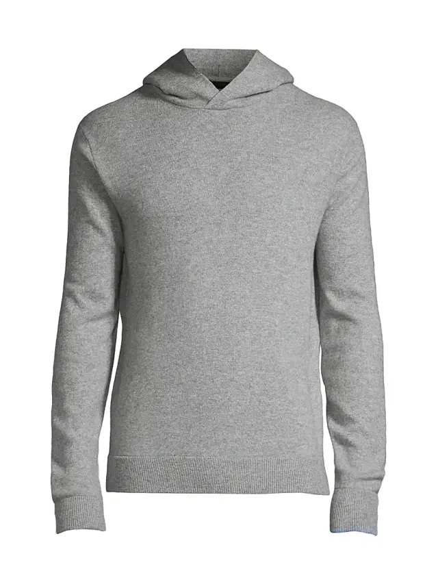 Men's Koko Wool & Cashmere Hoodie - Light Grey