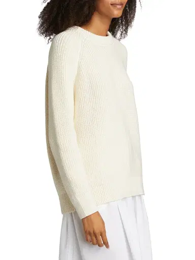 Jenni Kayne Women's Oversized Cotton Fisherman Sweater - Ivory - Size Large | Thumbnail 4