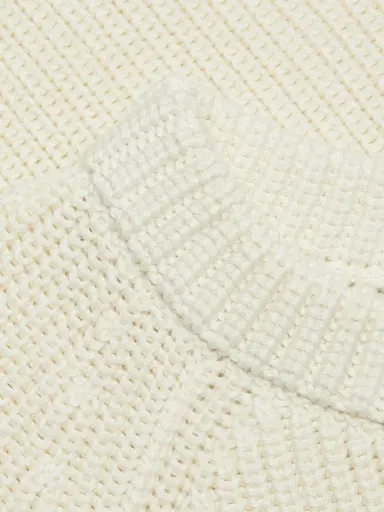 Jenni Kayne Women's Oversized Cotton Fisherman Sweater - Ivory - Size Large | Thumbnail 7