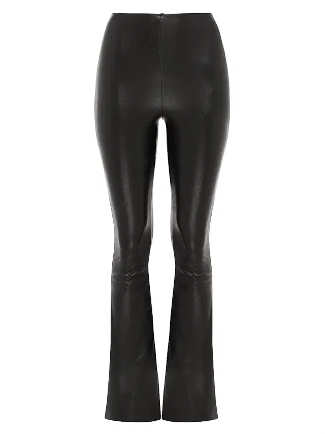 Commando Women's Faux Leather Flared Leggings - Black