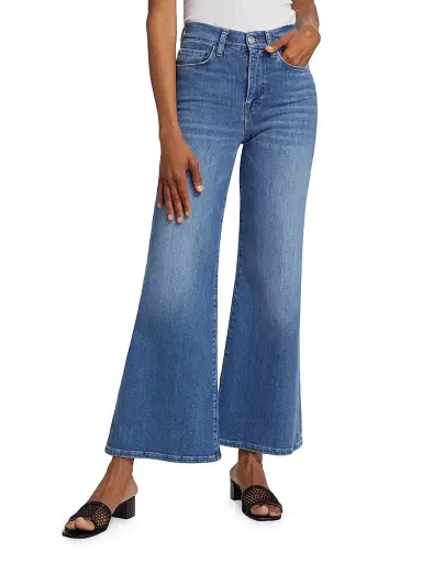 Frame Women's Le Slim Palazzo Drizzle High-Rise Stretch Jeans | Thumbnail 3