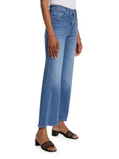 Frame Women's Le Slim Palazzo Drizzle High-Rise Stretch Jeans | Thumbnail 4