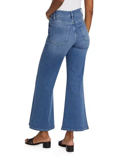 Frame Women's Le Slim Palazzo Drizzle High-Rise Stretch Jeans | Thumbnail 5