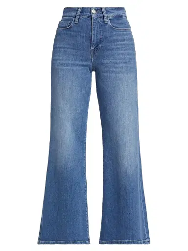 Frame Women's Le Slim Palazzo Drizzle High-Rise Stretch Jeans | Thumbnail 1