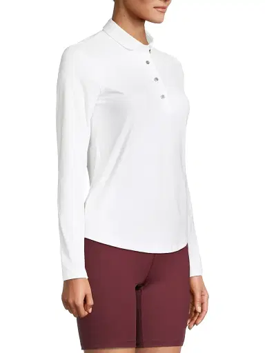 Greyson Women's Long-Sleeve Knit Polo Top - White - Size XL | Thumbnail 4 Greyson Women's Long-Sleeve Knit Polo Top - White - Size XL | Thumbnail 4