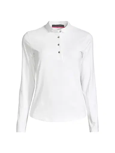 Greyson Women's Long-Sleeve Knit Polo Top - White - Size XL | Thumbnail 1 Greyson Women's Long-Sleeve Knit Polo Top - White - Size XL | Thumbnail 1