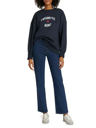 Favorite Daughter Women's Favorite Aunt Heart Logo Sweatshirt - Navy - Size XS | Thumbnail 2 Favorite Daughter Women's Favorite Aunt Heart Logo Sweatshirt - Navy - Size XS | Thumbnail 2