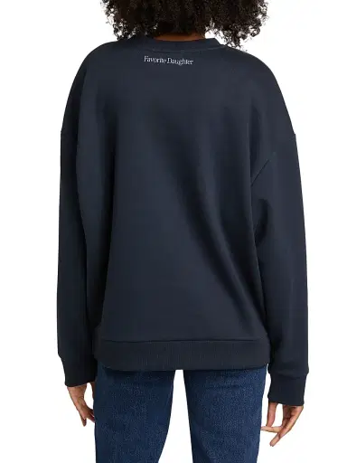 Favorite Daughter Women's Favorite Aunt Heart Logo Sweatshirt - Navy - Size XS | Thumbnail 5 Favorite Daughter Women's Favorite Aunt Heart Logo Sweatshirt - Navy - Size XS | Thumbnail 5