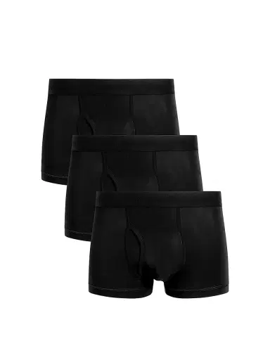 Commando Men's Micro Modal Relaxed-Fit Trunk 3-Pack - Black - Size XXL | Thumbnail 1 Commando Men's Micro Modal Relaxed-Fit Trunk 3-Pack - Black - Size XXL | Thumbnail 1