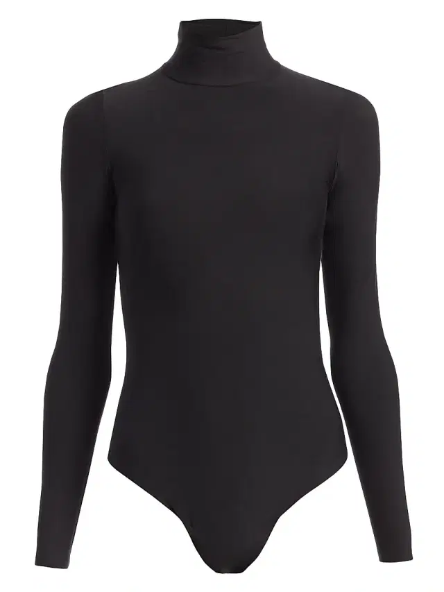 Women's Butter Turtleneck Bodysuit - Black