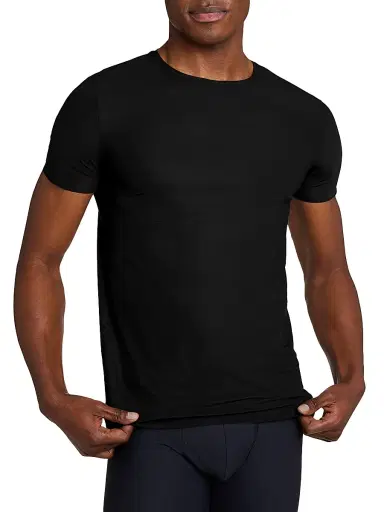 Commando Men's Classic Microfiber Crewneck Undershirt - Black - Size XXL | Thumbnail 2
