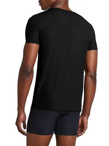 Commando Men's Classic Microfiber Crewneck Undershirt - Black - Size XXL | Thumbnail 3