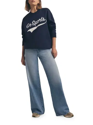 Favorite Daughter Women's Go Sports Cotton-Blend Sweatshirt - Navy - Size XS | Thumbnail 2 Favorite Daughter Women's Go Sports Cotton-Blend Sweatshirt - Navy - Size XS | Thumbnail 2