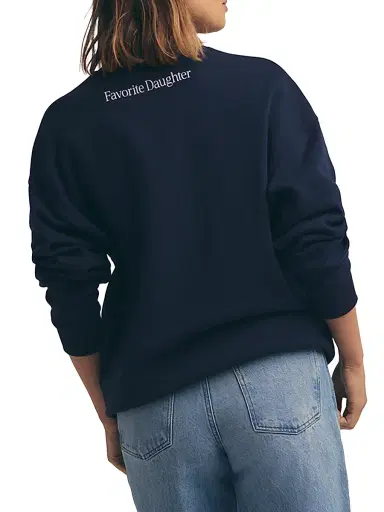 Favorite Daughter Women's Go Sports Cotton-Blend Sweatshirt - Navy - Size XS | Thumbnail 5 Favorite Daughter Women's Go Sports Cotton-Blend Sweatshirt - Navy - Size XS | Thumbnail 5