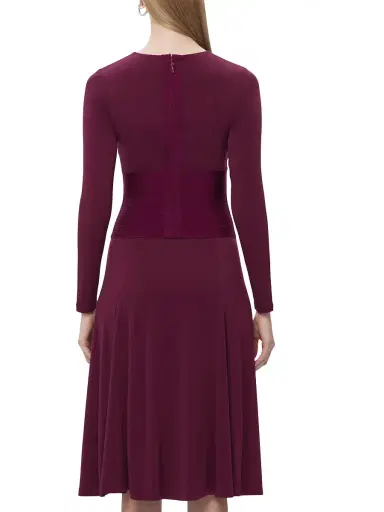 Hervé Léger Women's Bandage Waist Jersey Midi-Dress - Pinot | Thumbnail 4 Hervé Léger Women's Bandage Waist Jersey Midi-Dress - Pinot | Thumbnail 4