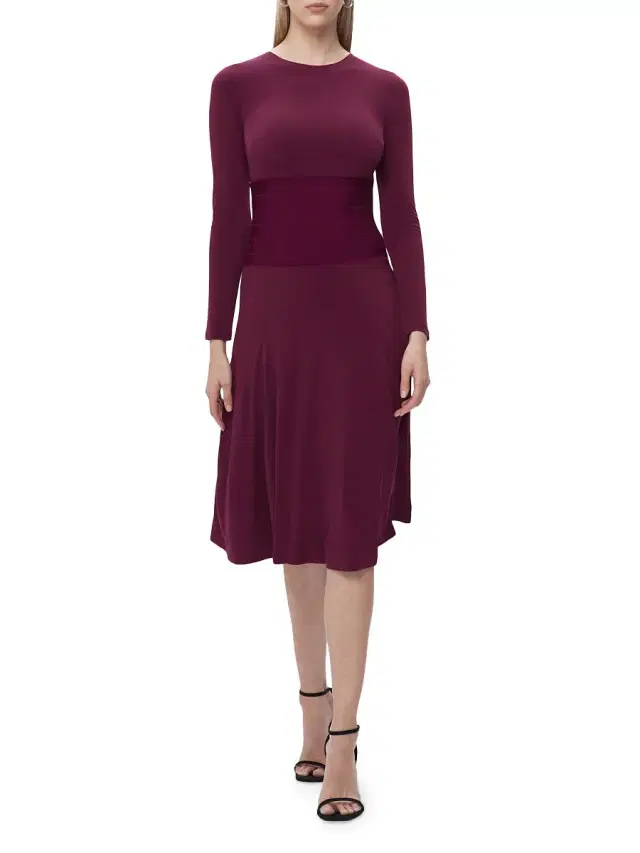 Women's Bandage Waist Jersey Midi-Dress - Pinot