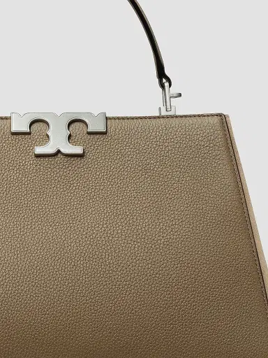 Tory Burch Women's Large Eleanor Pebbled Leather Top Handle Bag - Wild Mushroom | Thumbnail 5