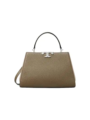 Tory Burch Women's Large Eleanor Pebbled Leather Top Handle Bag - Wild Mushroom | Thumbnail 1