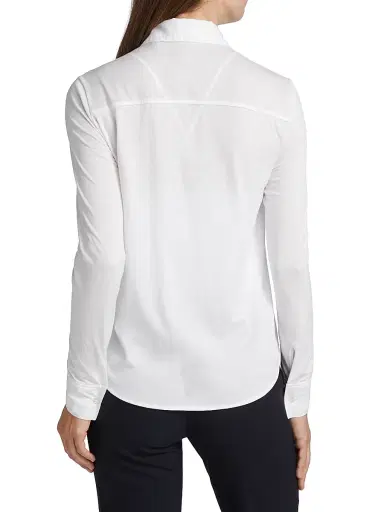Theory Women's Riduro Organic Cotton Shirt - White 100 | Thumbnail 5