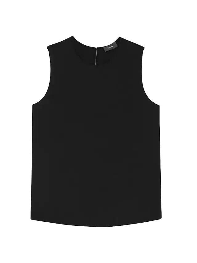 Theory Women's Silk Straight Shell - Black