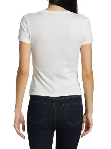 Theory Women's Tiny Short-Sleeve Cotton Tee - White | Thumbnail 5 Theory Women's Tiny Short-Sleeve Cotton Tee - White | Thumbnail 5