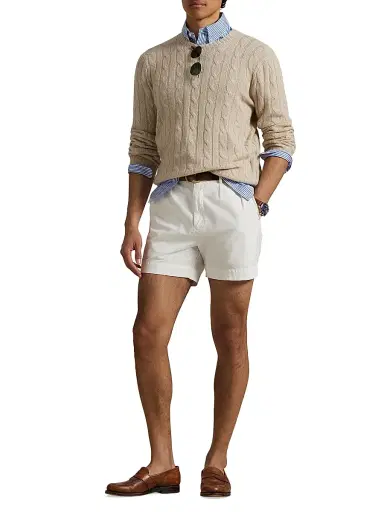 Polo Ralph Lauren Men's Cashmere Cable-Knit Sweater - Natural Cream Heather - Size XXL | Thumbnail 2