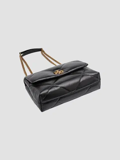 Tory Burch Women's Large Kira Diamond Leather Shoulder Bag - Black | Thumbnail 4 Tory Burch Women's Large Kira Diamond Leather Shoulder Bag - Black | Thumbnail 4