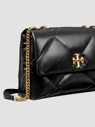 Tory Burch Women's Large Kira Diamond Leather Shoulder Bag - Black | Thumbnail 5 Tory Burch Women's Large Kira Diamond Leather Shoulder Bag - Black | Thumbnail 5