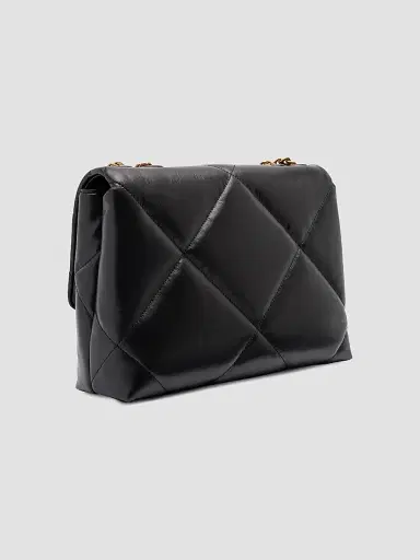 Tory Burch Women's Large Kira Diamond Leather Shoulder Bag - Black | Thumbnail 6 Tory Burch Women's Large Kira Diamond Leather Shoulder Bag - Black | Thumbnail 6