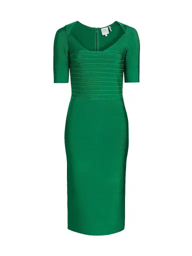 Hervé Léger Women's The Caroline Dress - Forest - Size XS | Thumbnail 1