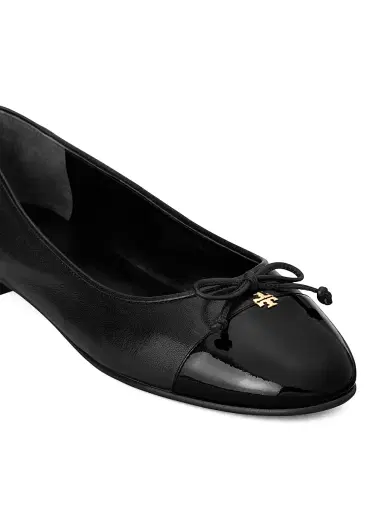 Tory Burch Women's Cap Toe Ballet Flats - Black - Size 9 | Thumbnail 2 Tory Burch Women's Cap Toe Ballet Flats - Black - Size 9 | Thumbnail 2