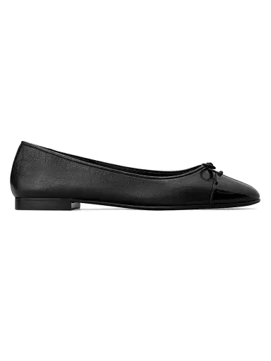 Tory Burch Women's Cap Toe Ballet Flats - Black - Size 9 | Thumbnail 1 Tory Burch Women's Cap Toe Ballet Flats - Black - Size 9 | Thumbnail 1