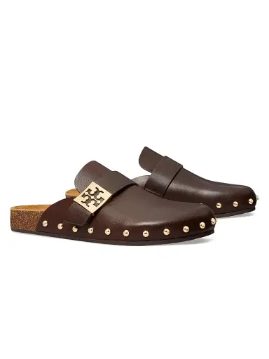 Tory Burch Women's Mellow Suede Buckle Clogs - Deep Mocha - Size 7.5 | Thumbnail 2