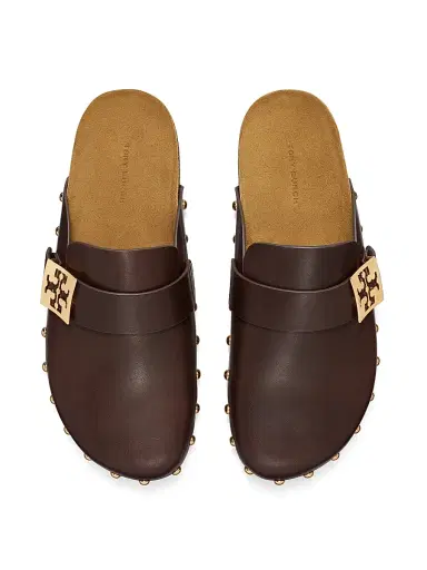 Tory Burch Women's Mellow Suede Buckle Clogs - Deep Mocha - Size 7.5 | Thumbnail 3