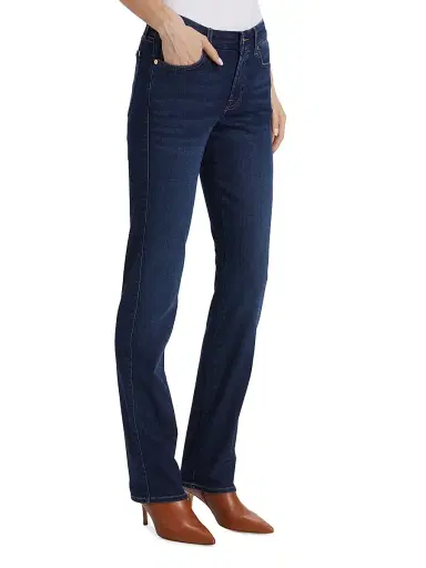 7 For All Mankind Women's Kimmie High-Rise Stretch Straight-Leg Jeans | Thumbnail 4