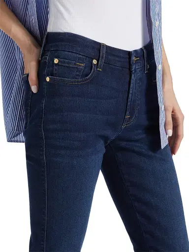 7 For All Mankind Women's Kimmie High-Rise Stretch Straight-Leg Jeans | Thumbnail 6