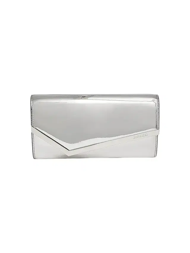 Women's Emmie Metallic Leather-Blend Clutch - Silver
