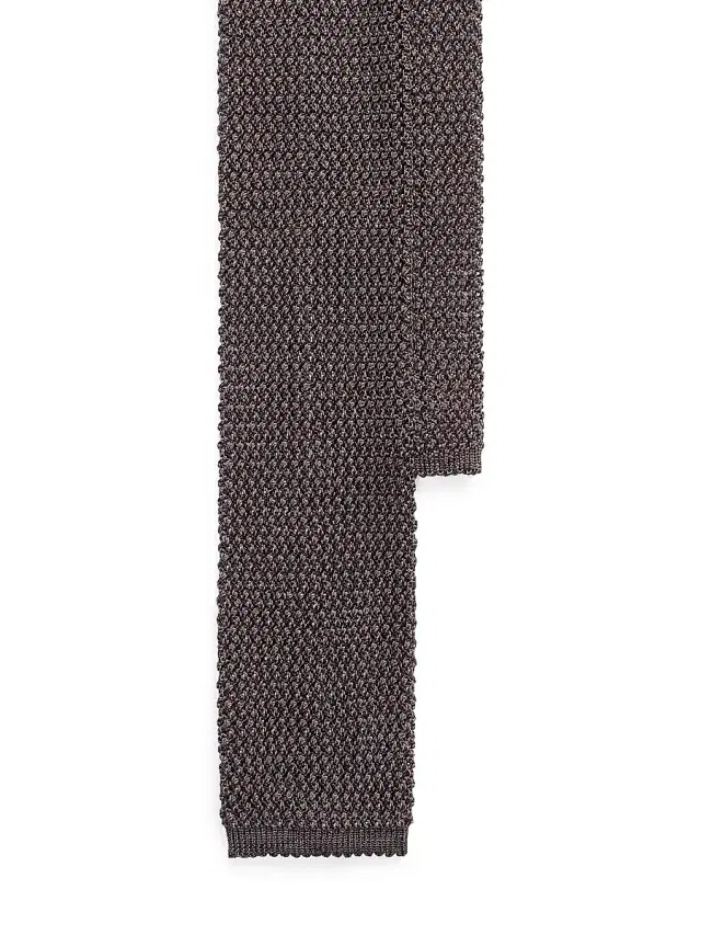 Men's Silk Knit Tie - Dark Grey