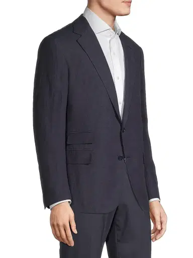 Ralph Lauren Purple Label Men's Kent Linen & Silk Canvas Jacket - Navy - Size 44 | Thumbnail 4 Ralph Lauren Purple Label Men's Kent Linen & Silk Canvas Jacket - Navy - Size 44 | Thumbnail 4